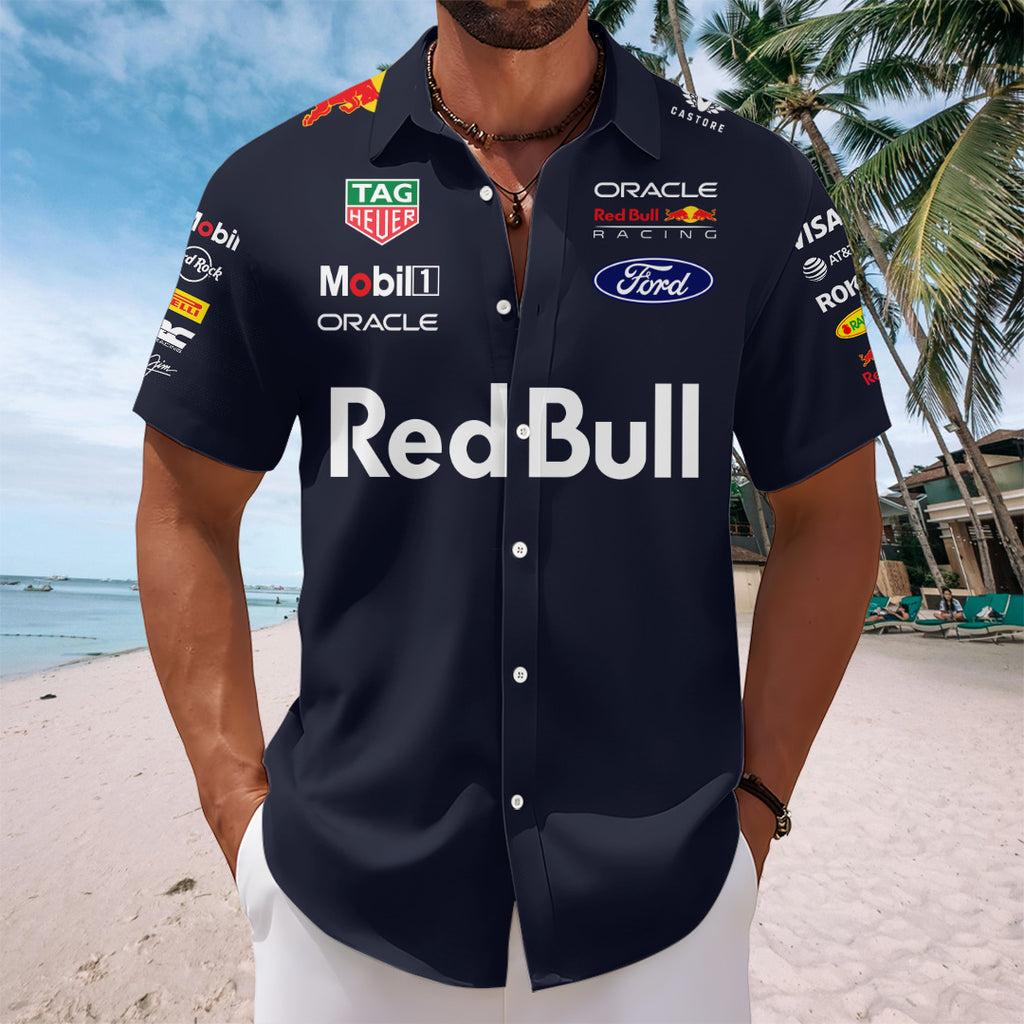Red Bull Racing x Max Verstappen Short Sleeve Button-Down Shirt – TANTN19751