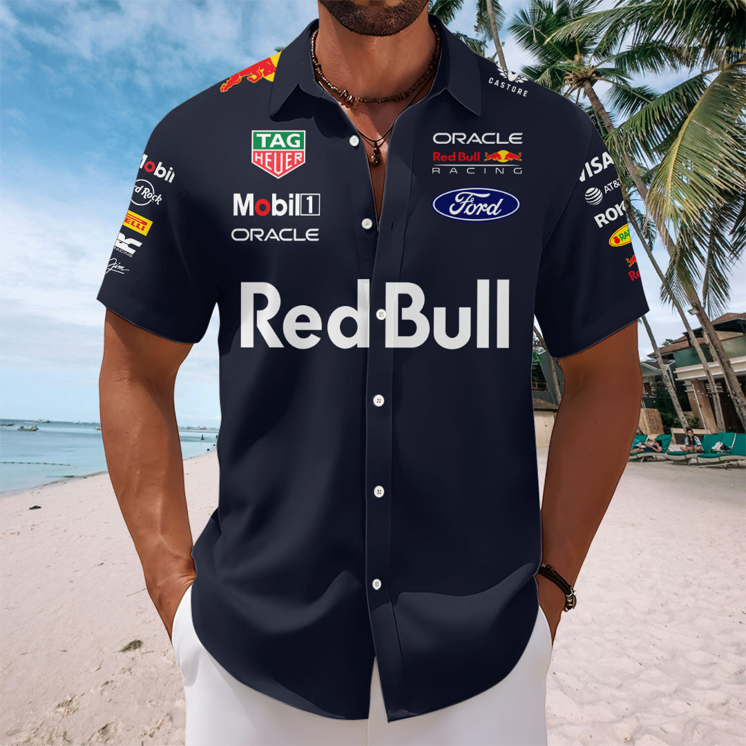 Red Bull Racing x Max Verstappen Short Sleeve Button-Down Shirt – TANTN19751