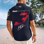 Red Bull Racing x Max Verstappen Short Sleeve Button-Down Shirt – TANTN19751