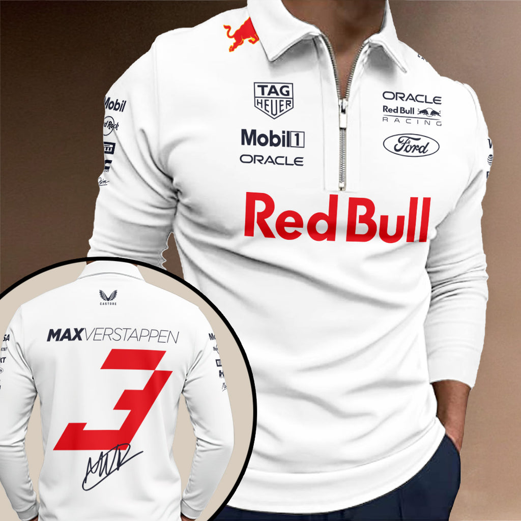 Red Bull Racing x Max Verstappen Zip Polo Shirt – TANTN19752