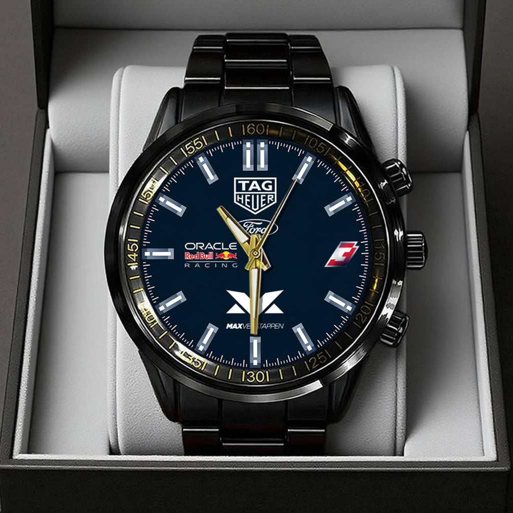Red Bull Racing x Max Verstappen Black Stainless Steel Watch – TANTN21901