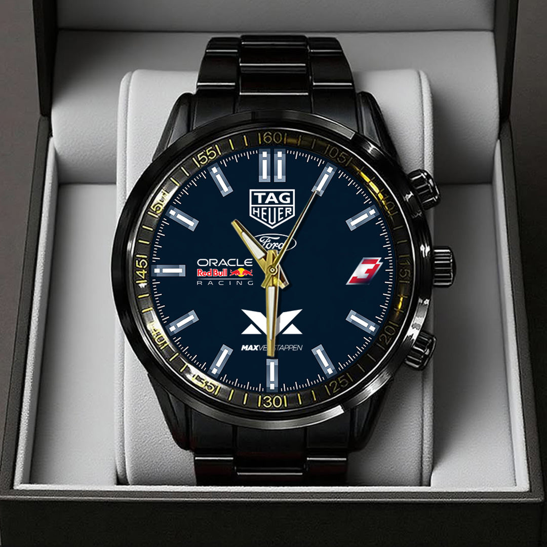 Red Bull Racing x Max Verstappen Black Stainless Steel Watch – TANTN21901