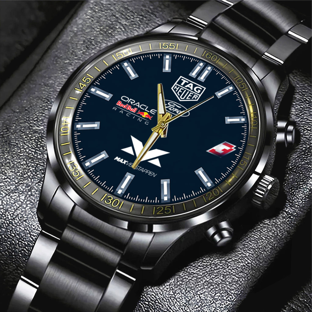 Red Bull Racing x Max Verstappen Black Stainless Steel Watch – TANTN21901
