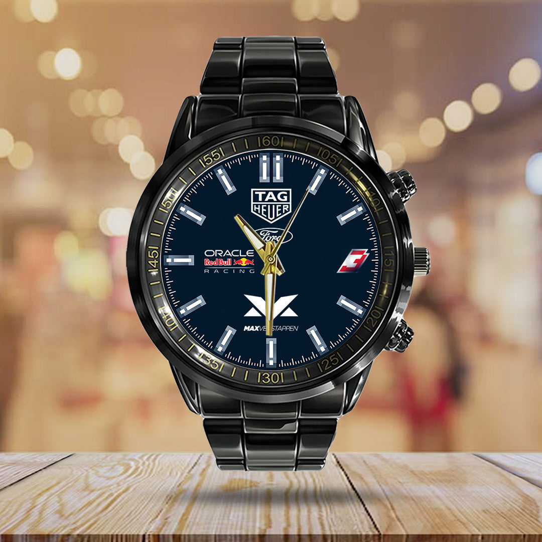 Red Bull Racing x Max Verstappen Black Stainless Steel Watch – TANTN21901