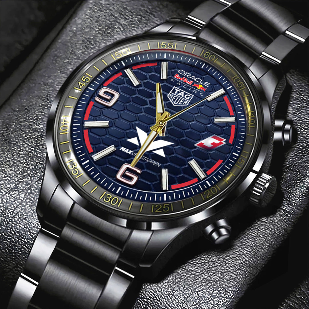Red Bull Racing x Max Verstappen Black Stainless Steel Watch – TANTN21903