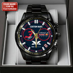 Personalized Red Bull Racing x Max Verstappen Black Stainless Steel Watch – TANTN21372