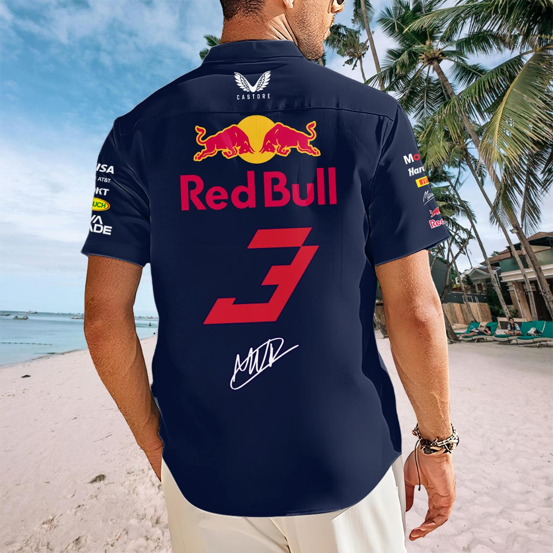 Red Bull Racing x Max Verstappen Short Sleeve Button-Down Shirt – HOATT15886