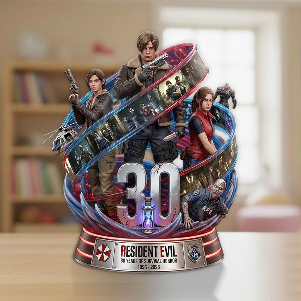 Resident Evil 30th Anniversary Custom Shape Acrylic Plaque – TMTHU4245