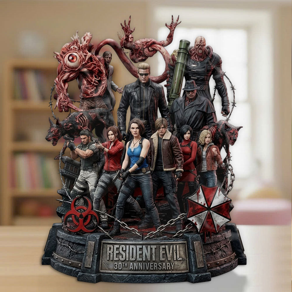 Resident Evil 30th Anniversary Custom Shape Acrylic Plaque – TMTHU4605