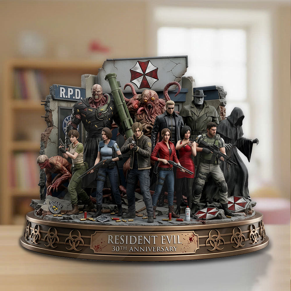 Resident Evil 30th Anniversary Custom Shape Acrylic Plaque – TMTHU4881