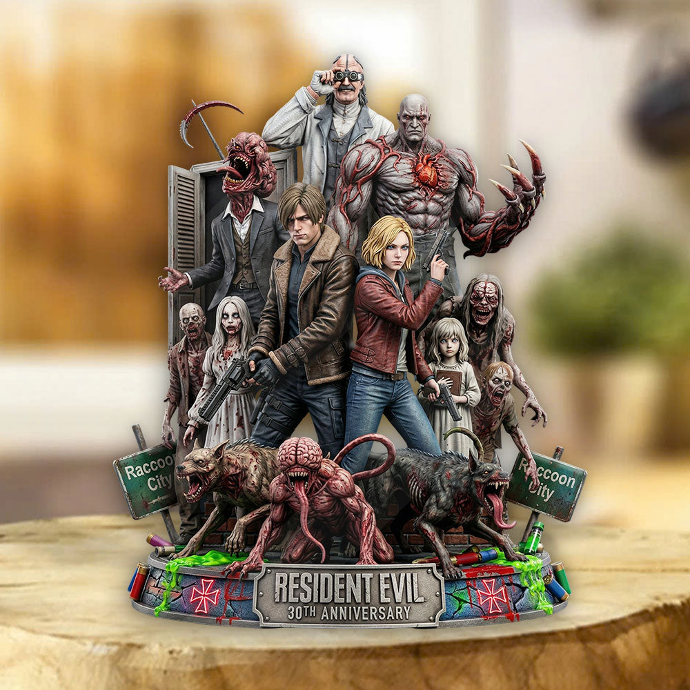 Resident Evil 30th Anniversary Custom Shape Acrylic Plaque – TMTHU5131