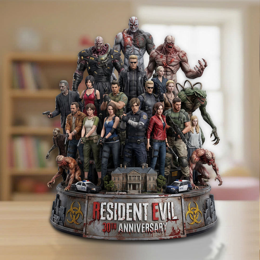 Resident Evil 30th Anniversary Custom Shape Acrylic Plaque – TMTHU6549