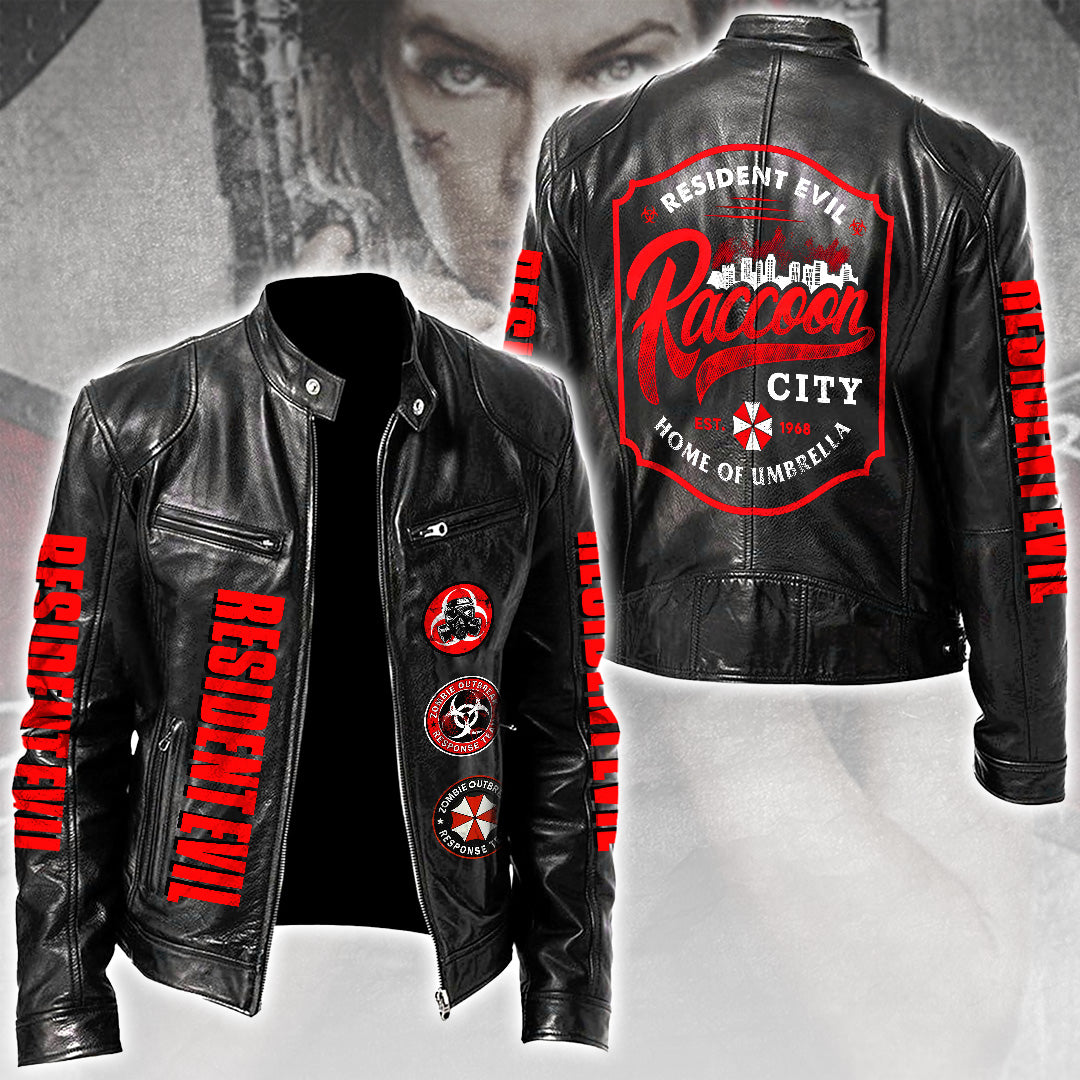 Resident Evil Motorcycle Leather Jacket – TMTHU4237