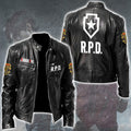Resident Evil 2 Remake x Leon Scott Kennedy Motorcycle Leather Jacket – GNE5353
