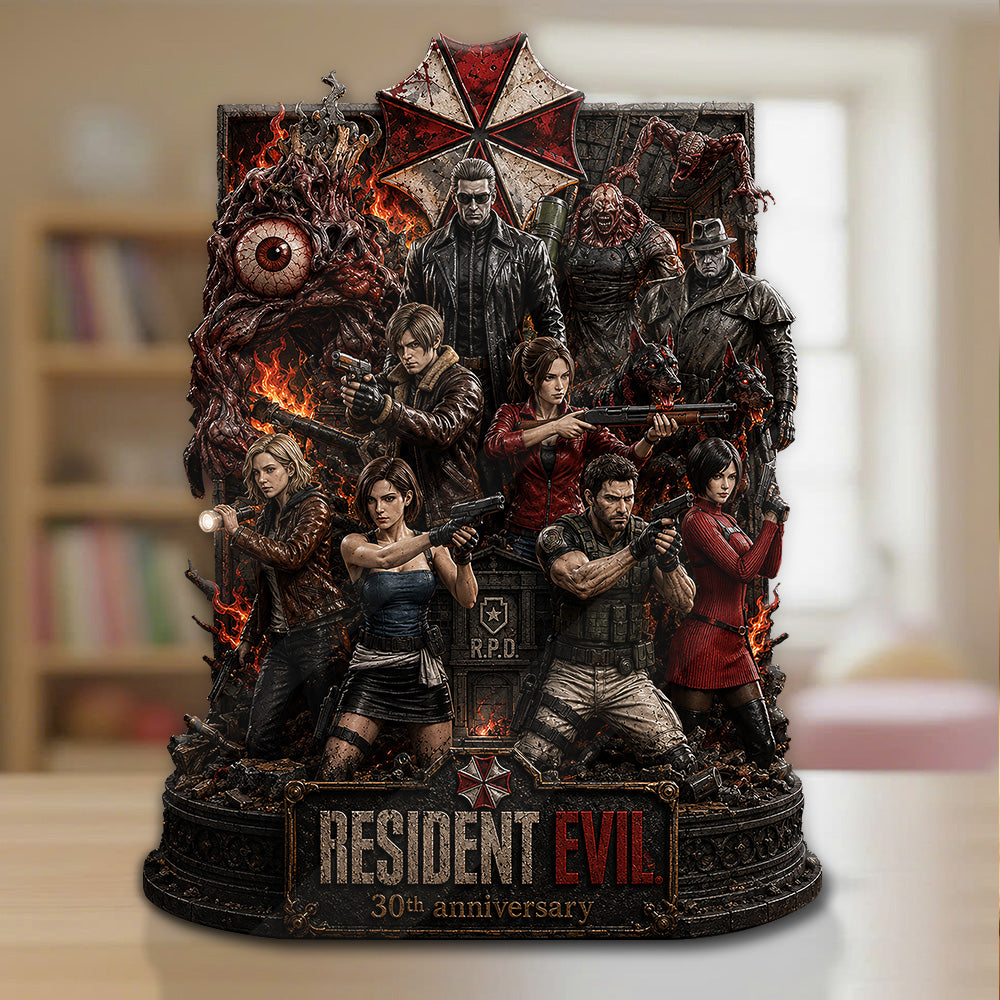 Resident Evil 30th Anniversary Custom Shape Acrylic Plaque – GNE7271