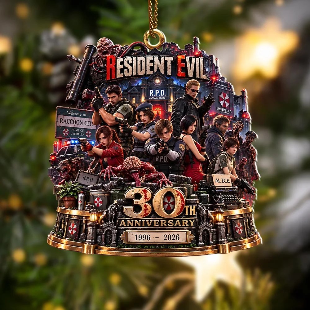 Resident Evil 30th Anniversary Custom Shape 2-side Printed Acrylic Ornament – HOATT21385