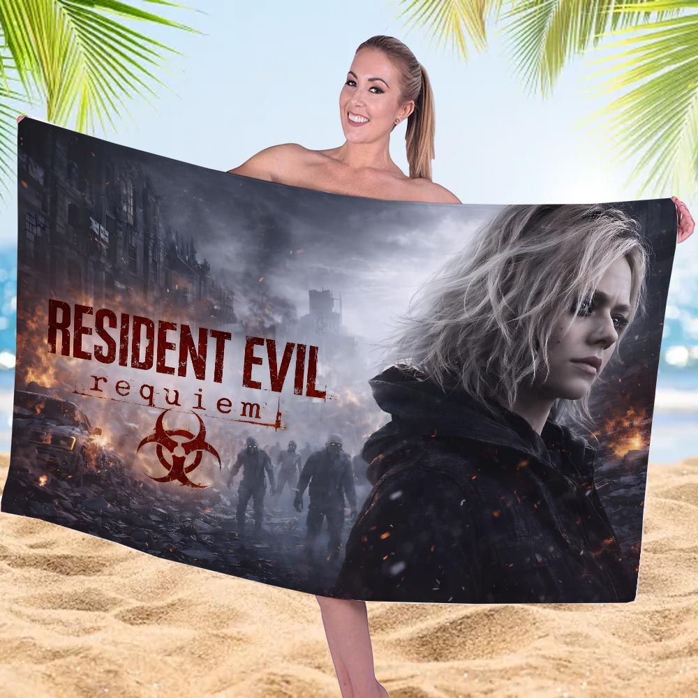 Resident Evil Requiem Rectangle Beach Towel – HOATT16468