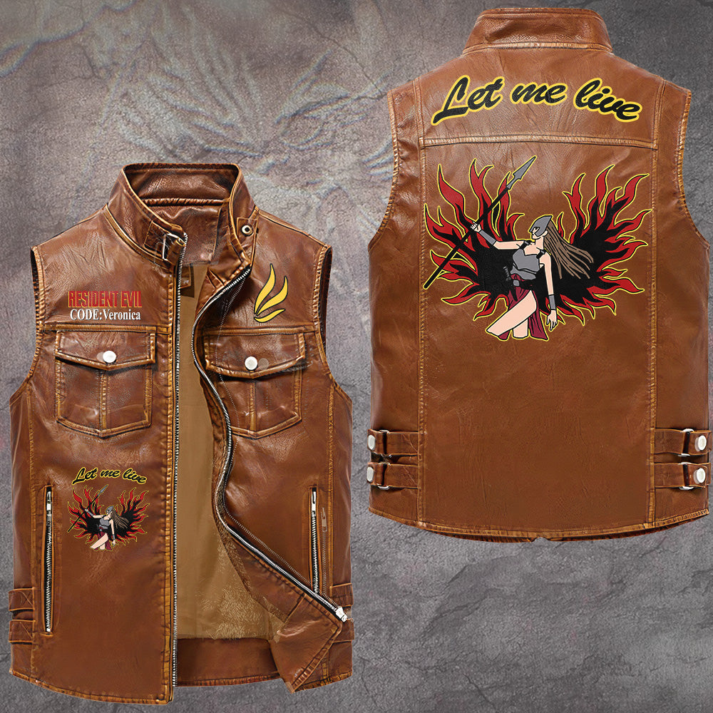 Resident Evil Veronica Premium 2D Sleeveless Leather Vest – GNE6912