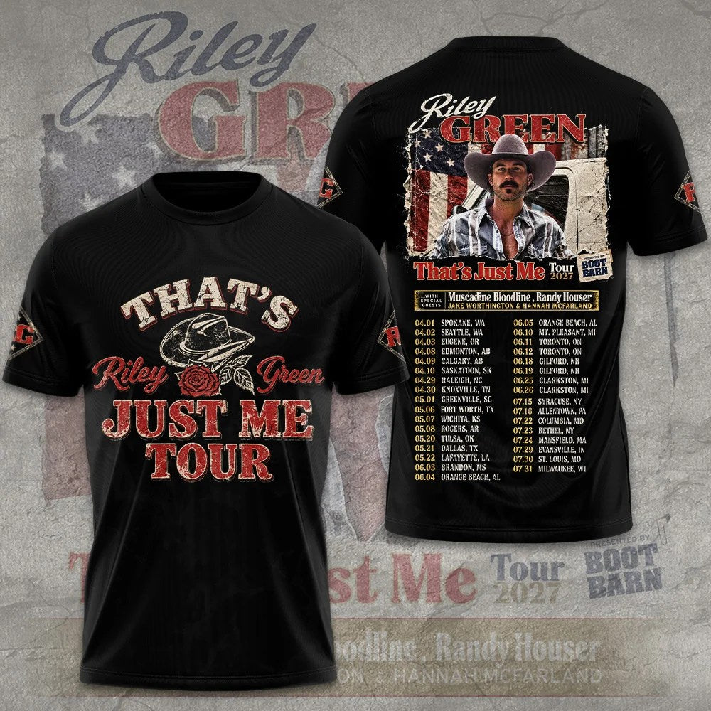 Riley Green: That's Just Me Tour 2027 3D Apparel – GNE8927