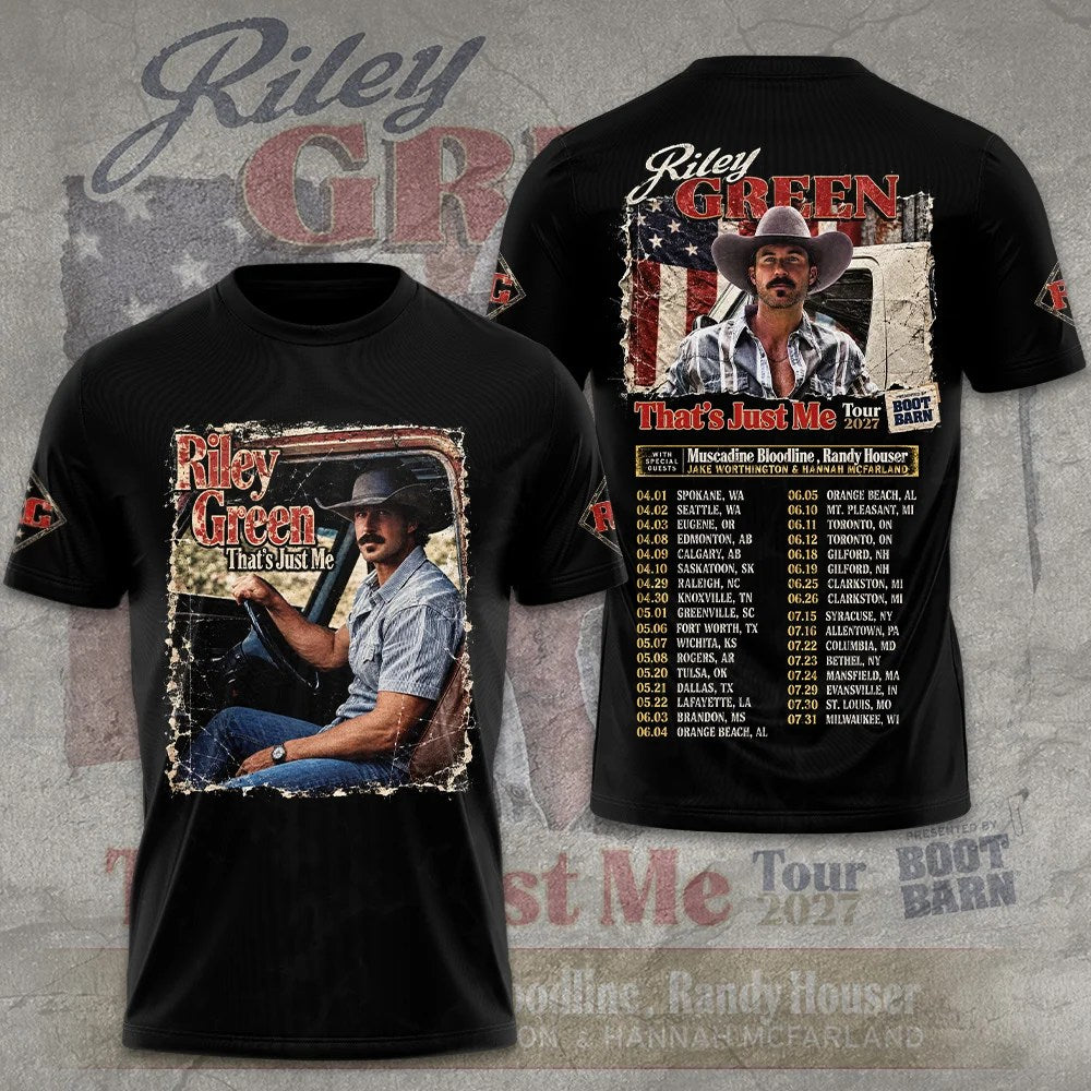 Riley Green: That's Just Me Tour 2027 3D Apparel – GNE8929