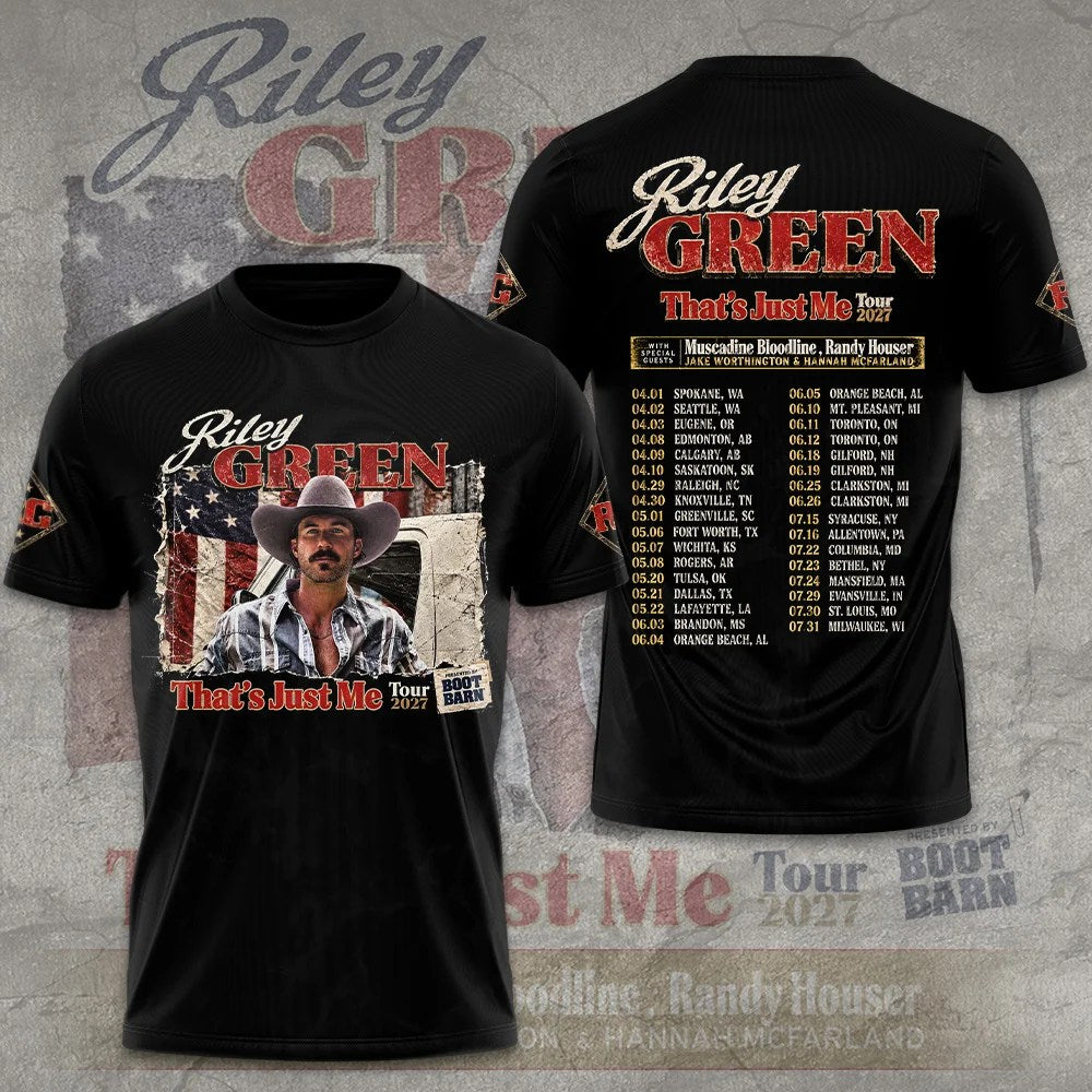Riley Green: That's Just Me Tour 2027 3D Apparel – GNE8926
