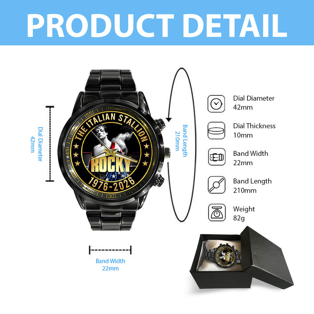 Rocky 50th Anniversary Black Stainless Steel Watch – HOATT15590