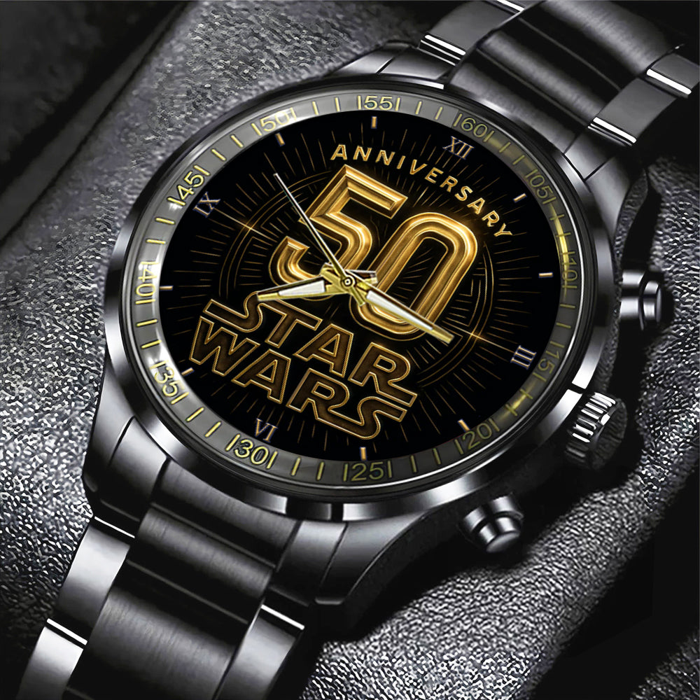 Star Wars 50th Anniversary Black Stainless Steel Watch – TMTHU1232