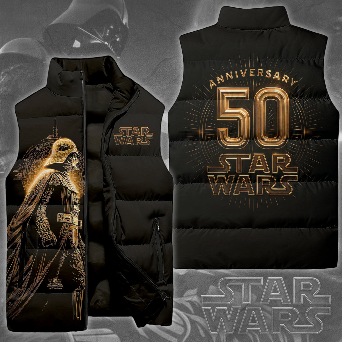 Star Wars 50th Anniversary 2027 3D Sleeveless Down Jacket – TMTHU1129