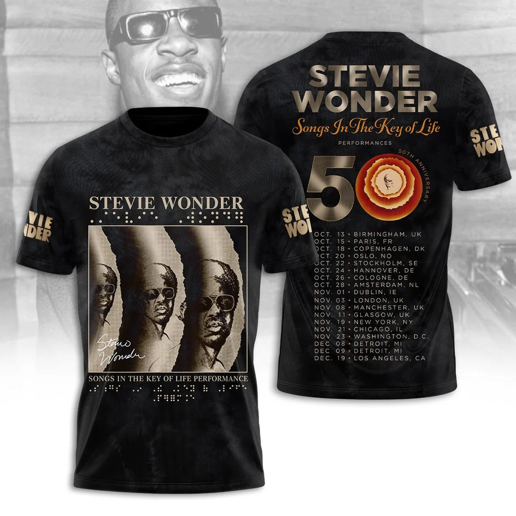 Stevie Wonder Songs in the Key of Life 50th Anniversary Tour 3D Apparel – GNE8492