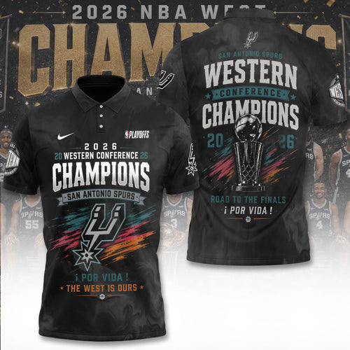 San Antonio Spurs NBA Western Conference Champions 2026 3D Apparel – TANTN23356