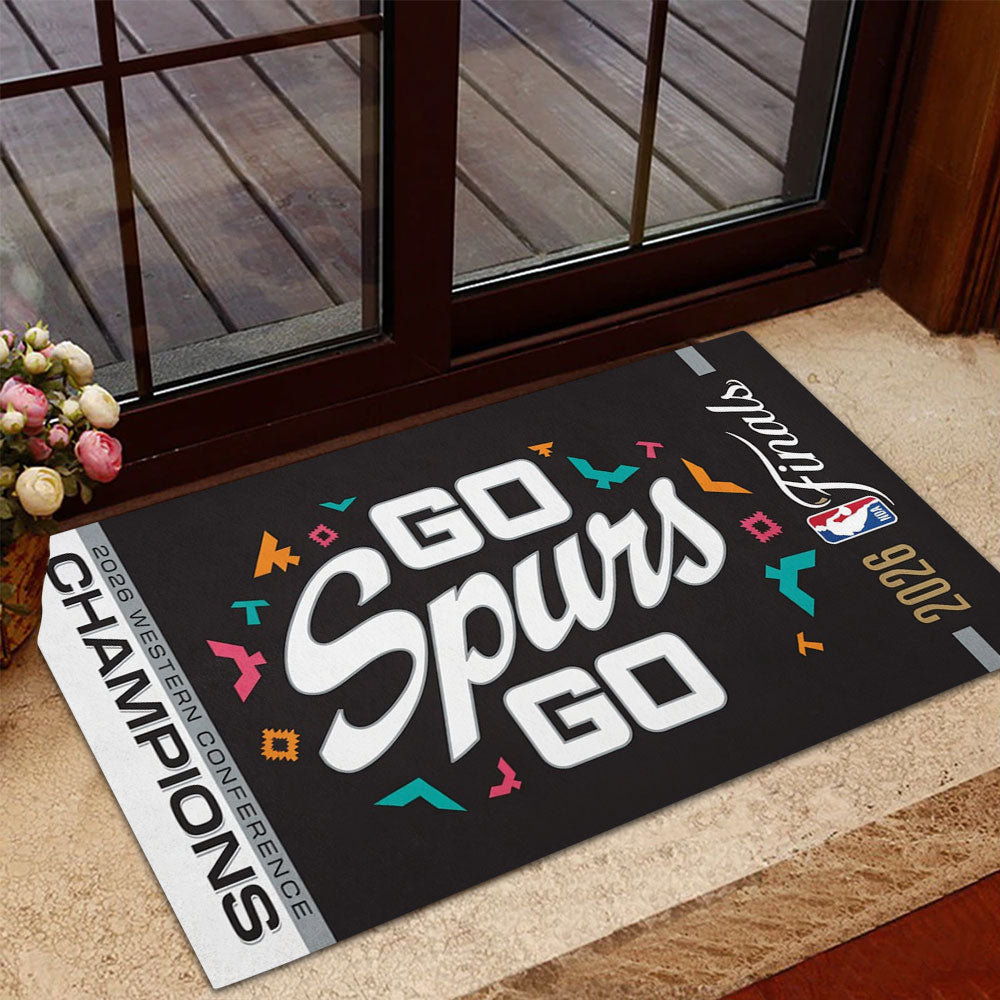 San Antonio Spurs NBA Western Conference Champions 2026 Custom Doormat – TANTN23351