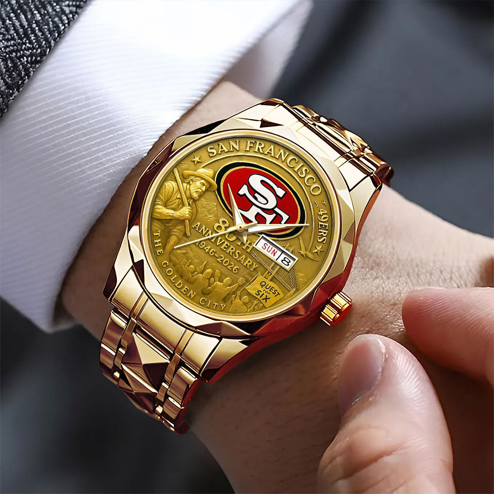 San Francisco 49ers 2026 Anniversary Alloy Luxury Quartz Watch – TANTN16988