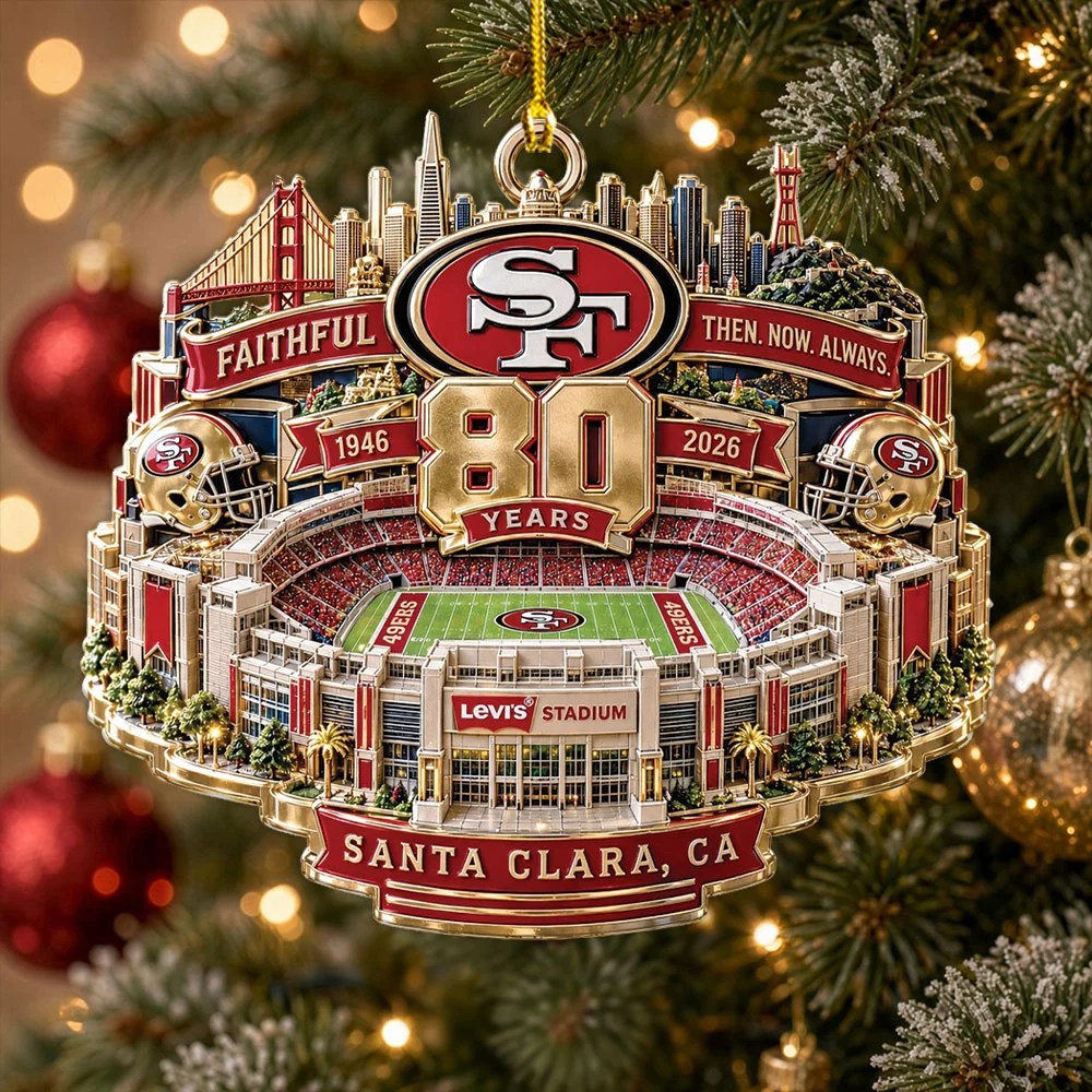 San Francisco 49ers 80th Anniversary Custom Shape 1-side Printed Acrylic Ornament – MAITM15427
