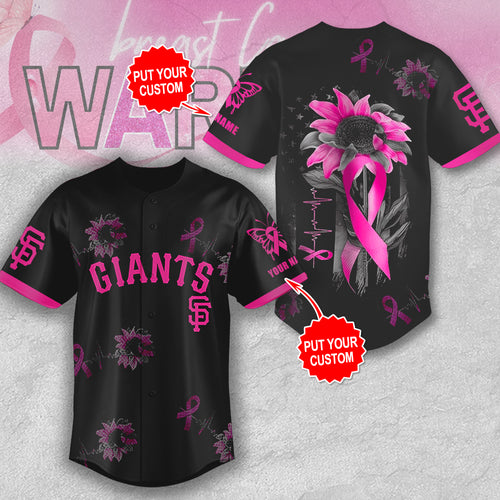 Personalized San Francisco Giants x Breast Cancer Awareness Baseball Jersey – MAITM12936