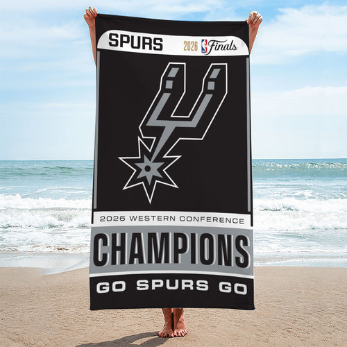 San Antonio Spurs NBA Western Conference Champions 2026 Rectangle Beach Towel – TANTN23352