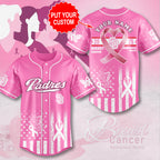 Personalized San Diego Padres x Breast Cancer Awareness 2025 Baseball Jersey – MAITM13036