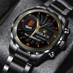 San Francisco Giants Black Stainless Steel Watch – MAITM13446