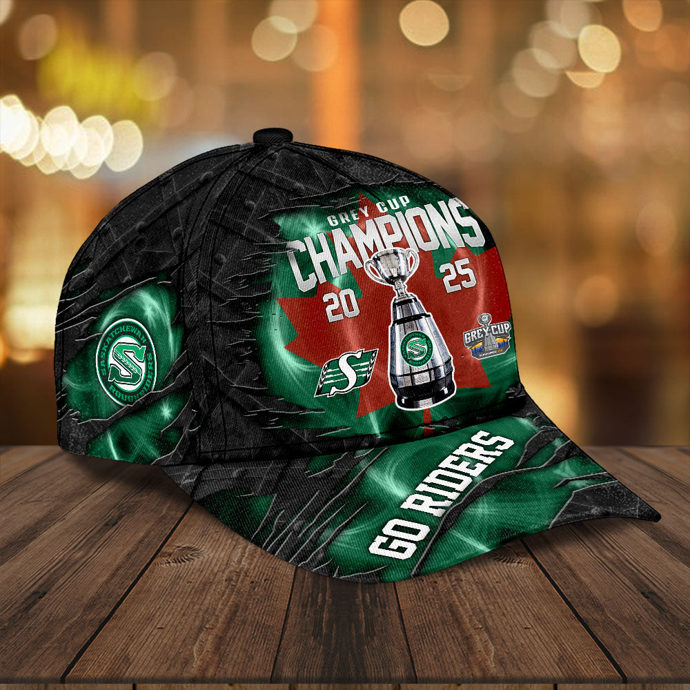 Saskatchewan Roughriders 2025 Grey Cup Champions Classic Cap – HOATT14740