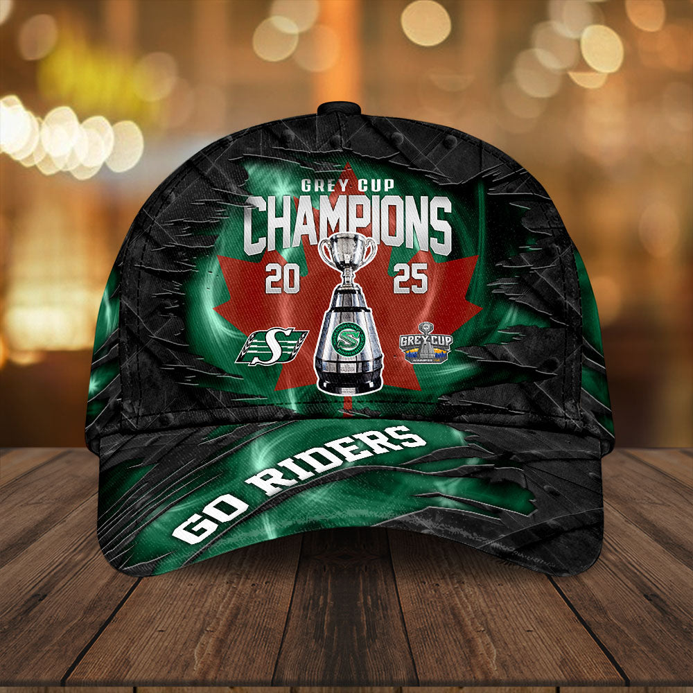 Saskatchewan Roughriders 2025 Grey Cup Champions Classic Cap – HOATT14740