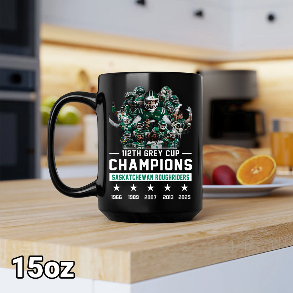 Saskatchewan Roughriders 2025 Grey Cup Champions Ceramic Mug – TANTN18876