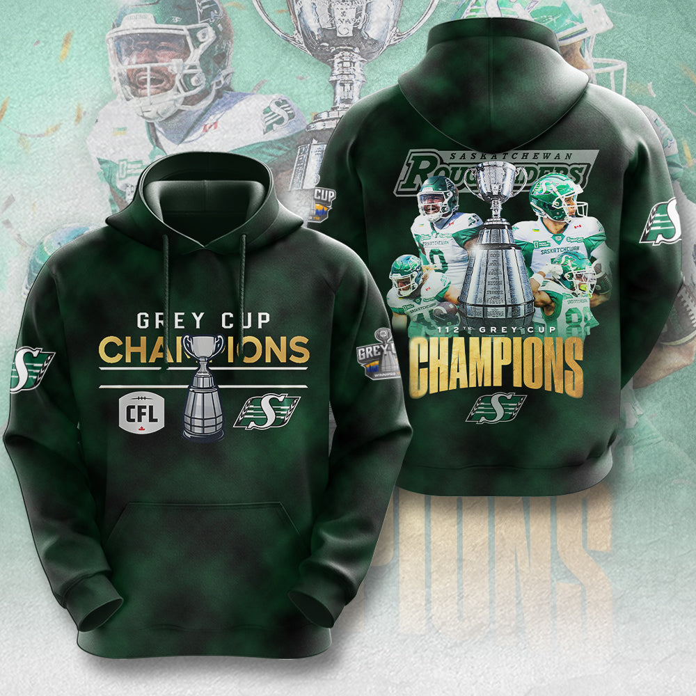 Saskatchewan Roughriders 2025 Grey Cup Champions 3D Apparel – MAITM13902