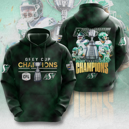 Saskatchewan Roughriders 2025 Grey Cup Champions 3D Apparel – MAITM13902