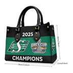 Saskatchewan Roughriders 2025 Grey Cup Champions Leather HandBag – MAITM13901