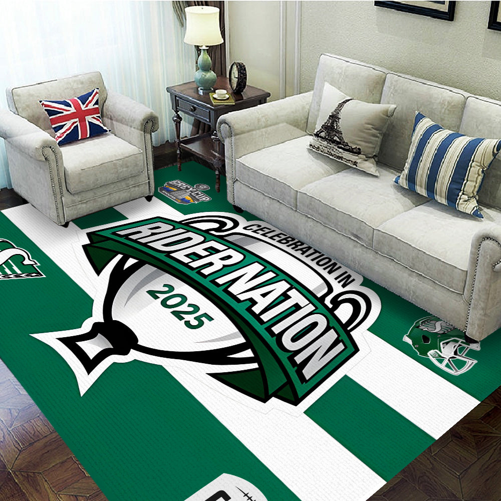 Saskatchewan Roughriders 2025 Grey Cup Champions Rectangular Rug – MAITM14092