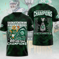 Saskatchewan Roughriders 2025 Grey Cup Champions 3D Apparel – MAITM13801