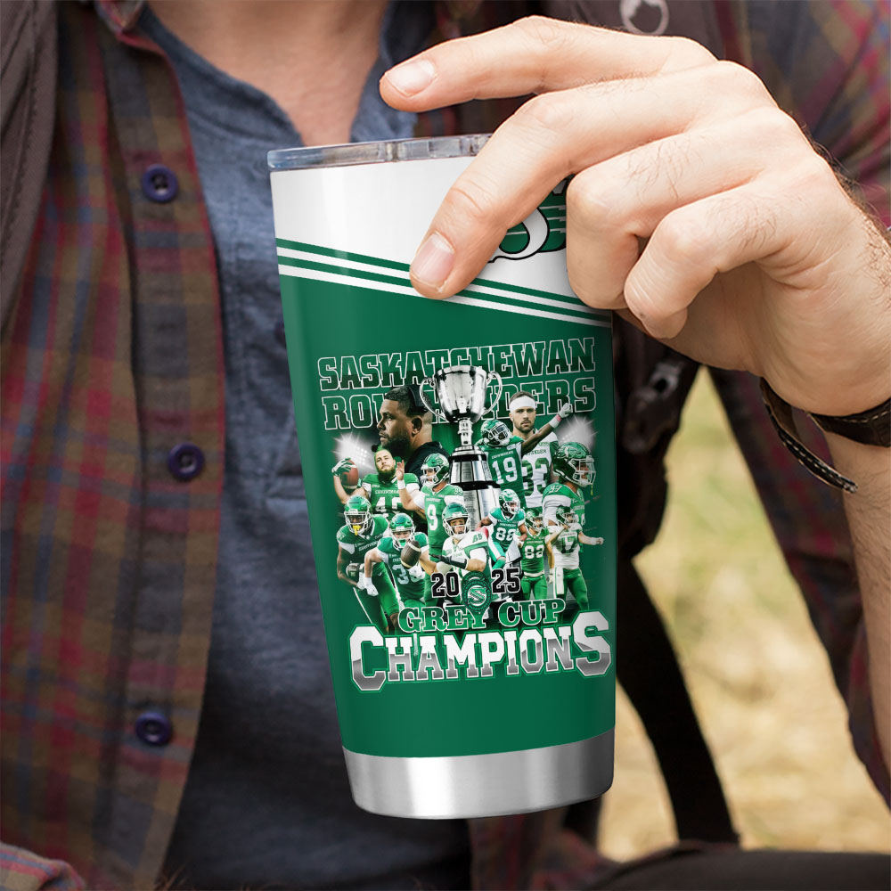 Saskatchewan Roughriders 2025 Grey Cup Champions Tumbler Cup – HOATT14714