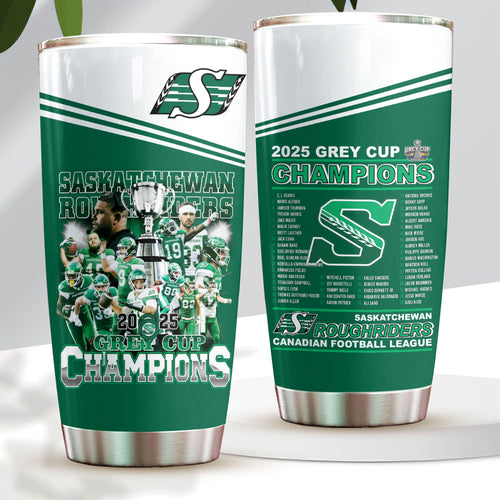 Saskatchewan Roughriders 2025 Grey Cup Champions Tumbler Cup – HOATT14714