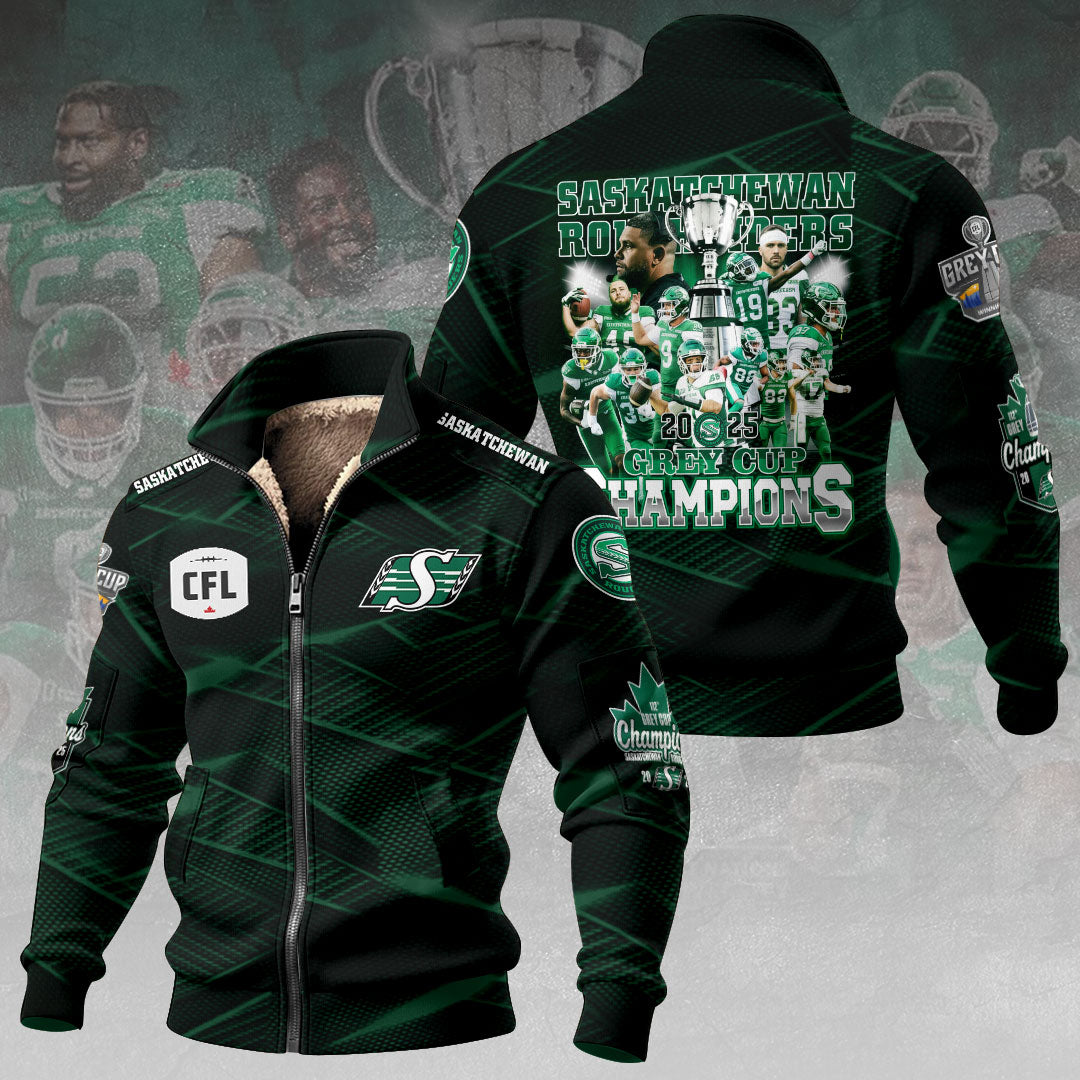 Saskatchewan Roughriders Thick Knit Fleece Jacket – GNE4689