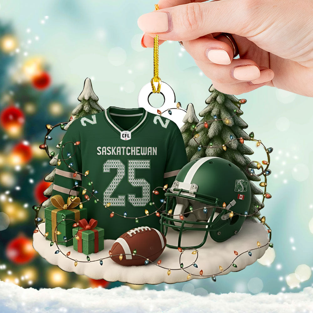 Saskatchewan Roughriders Custom Shape 2-sided Acrylic Ornament – TMTHU2396