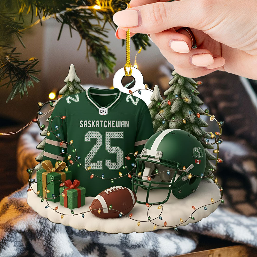 Saskatchewan Roughriders Custom Shape 2-sided Acrylic Ornament – TMTHU2396